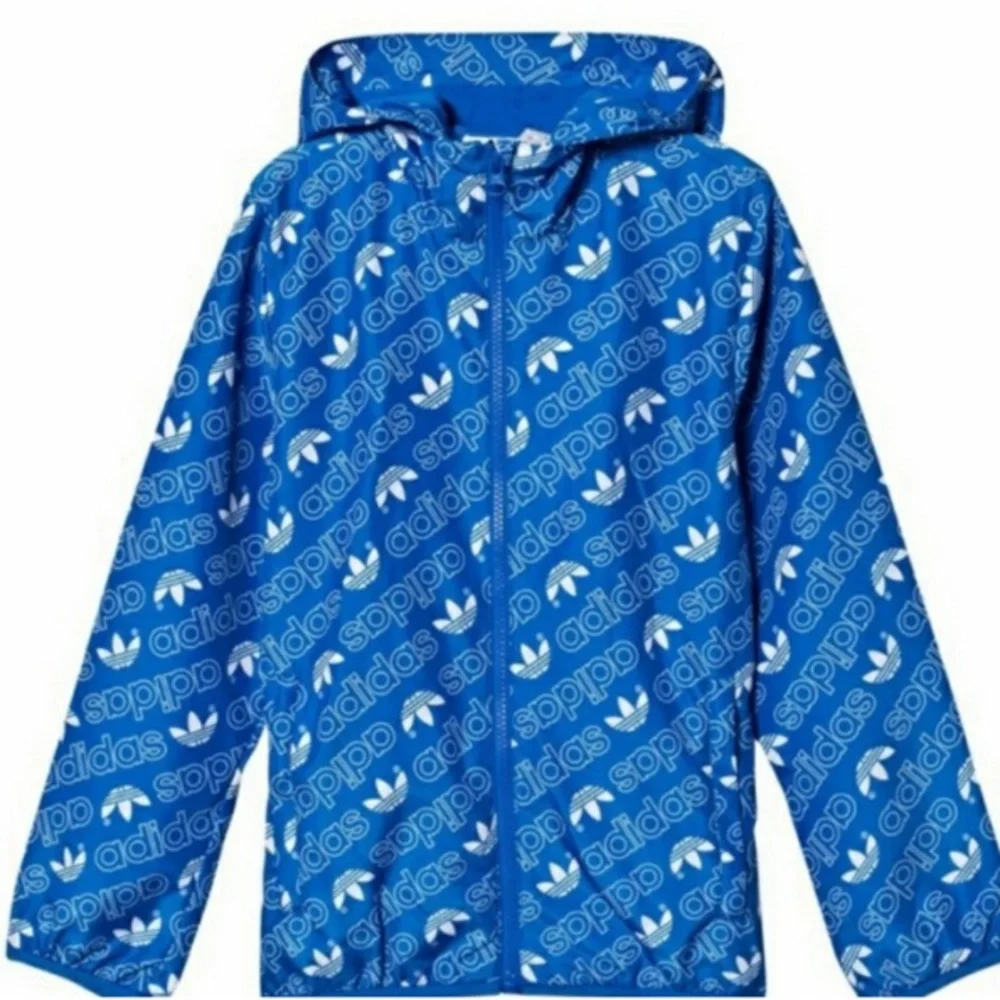 ADIDAS 💙 Trefoil Logo Hooded Windbreaker - Picture 3 of 9